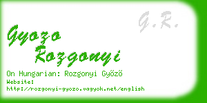 gyozo rozgonyi business card